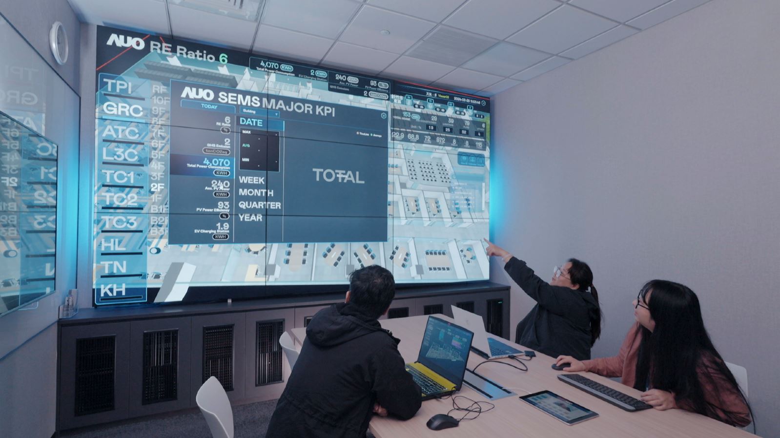 友達宇沛提供的「淨零智慧建築解決方案」，可即時跨區域、跨場域將所有設備運轉、環境監控指標等相關資訊彙整呈現，讓企業精準掌握碳管理，實現淨零碳排的目標。
