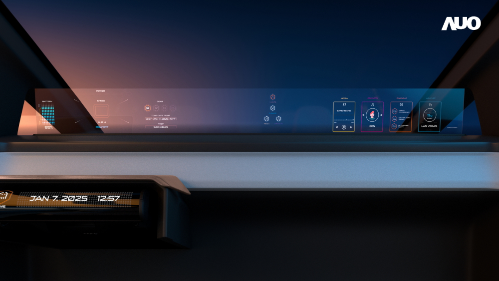 k1体育无界透明显示接口(Horizon Image Glass)透过车运算方案整合仪表板、中控台及副驾显示器，一体式全景呈现，提供乘用者清晰的前方视野、行车必要信息与娱乐功能