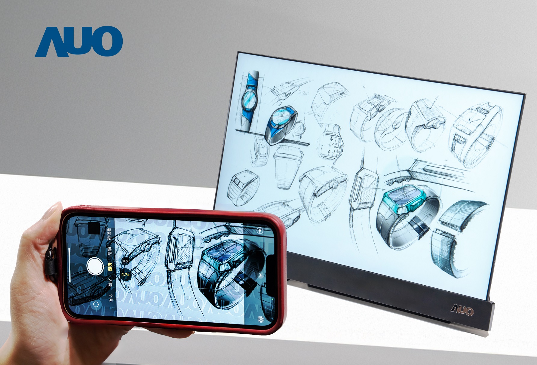 友達16吋防窺顯示器，採用人眼無法察覺、相機拍攝時才顯現的隱藏式浮水印技術，未來可結合AI鏡頭偵測周圍環境，即時開啟或關閉浮水印，大幅提升在公共場域使用顯示器的安全性