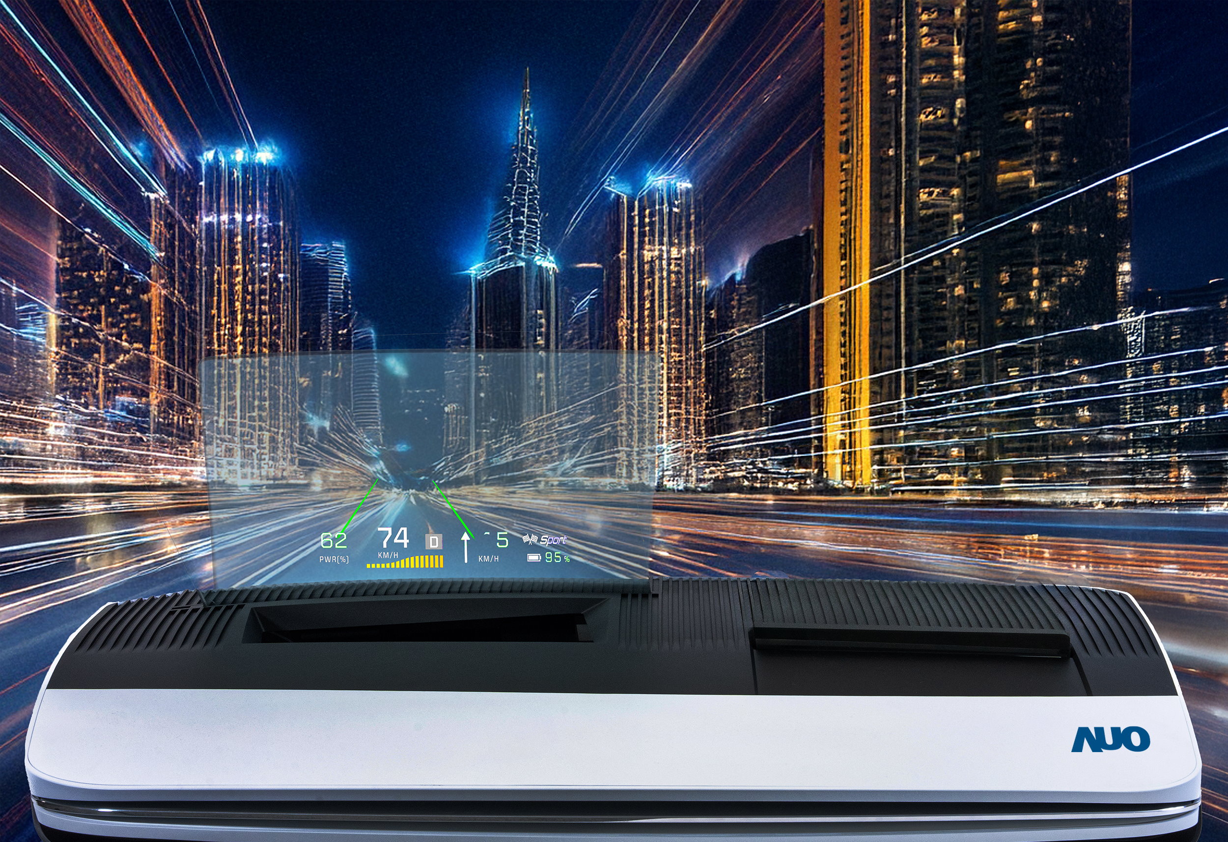 k1体育推出13吋Micro LED抬头显示器，提供高入眼亮度、高色彩饱和度的显示质量，在阳光下或黑暗中都清晰可见，并利用Micro LED模块体积小的优势，解决车用空间有限的痛点