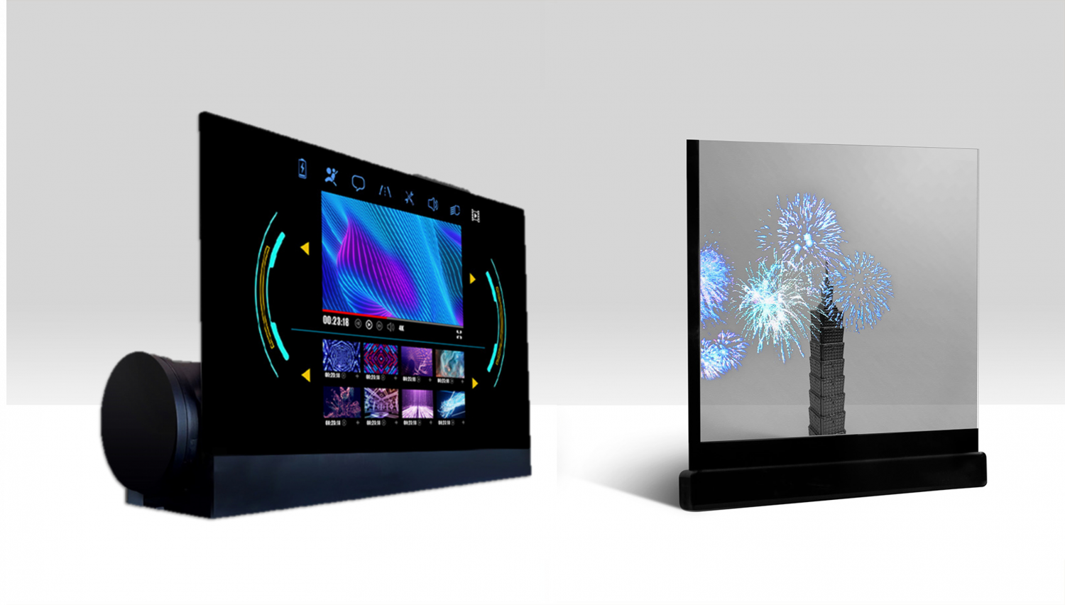 可捲式、折疊性、高透明